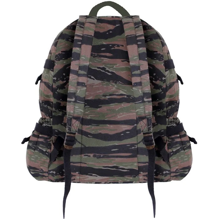 Tiger Stripe Camouflage - Vintage Military Style Jumbo Backpack