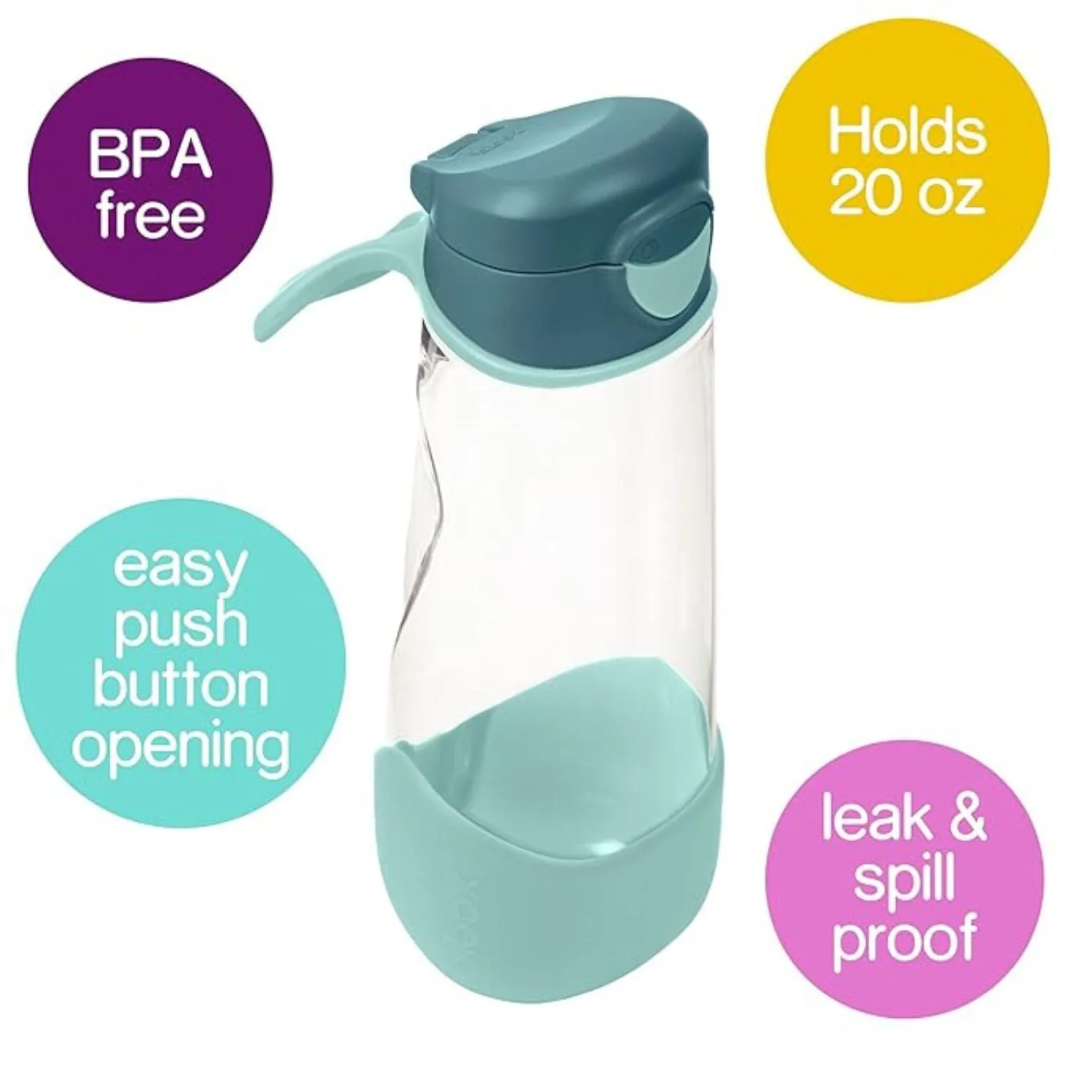 Tritan Sport Spout Drink Bottle 600ml Green