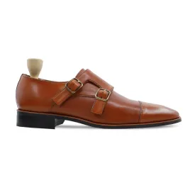 Umea - Men's Tan Calf Leather Double Monkstrap