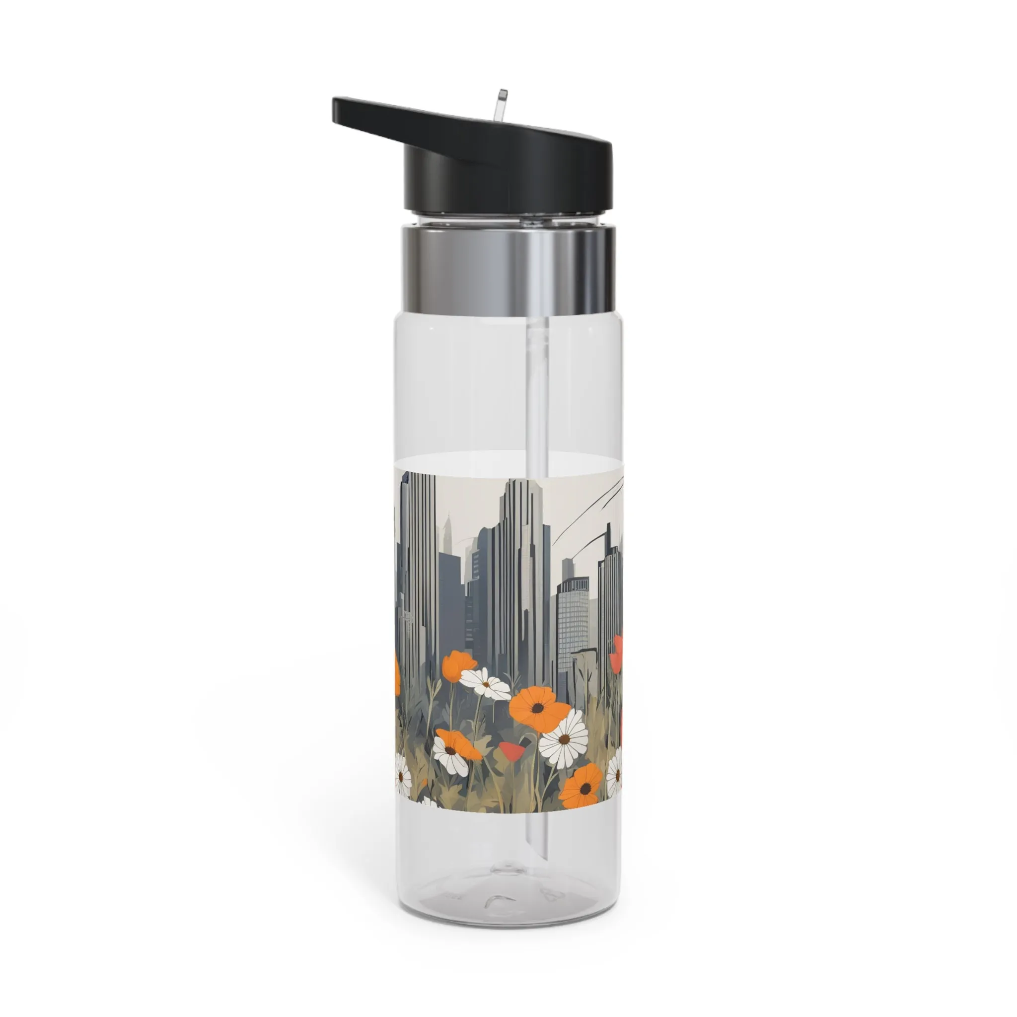 Urban Wildflowers, 20oz Sport Water Bottle, BPA-Free, Tritan™ plastic