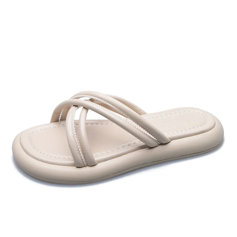 Women's Casual Flat Versatile Non-slip Flip Flops Stylish Sandals