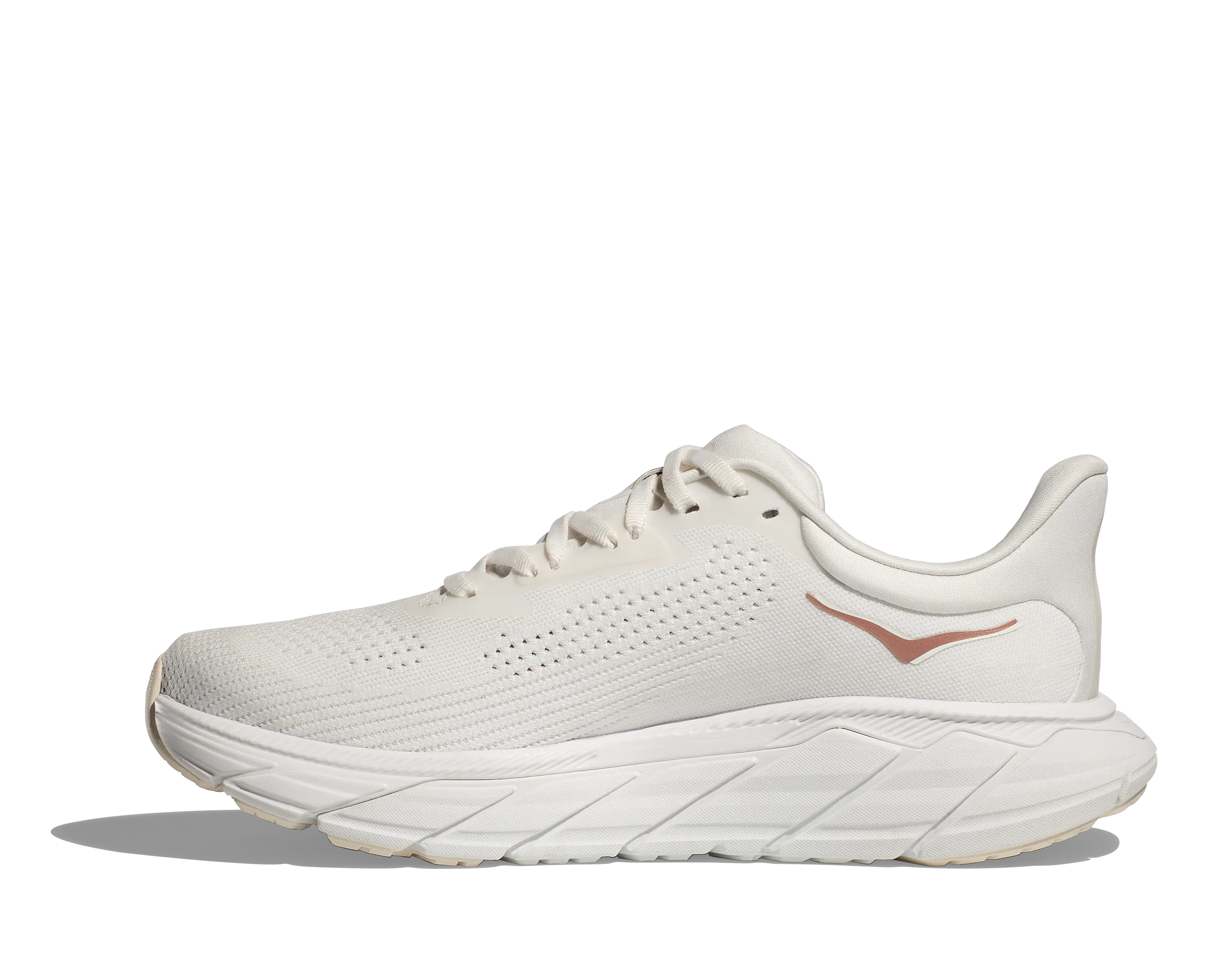 Women's HOKA Arahi 7 Running Shoe in Blanc De Blanc / Rose Gold