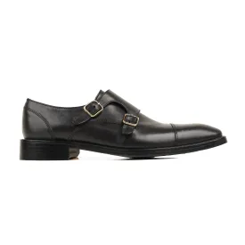 York - Men's Black Calf Leather Double Monkstrap