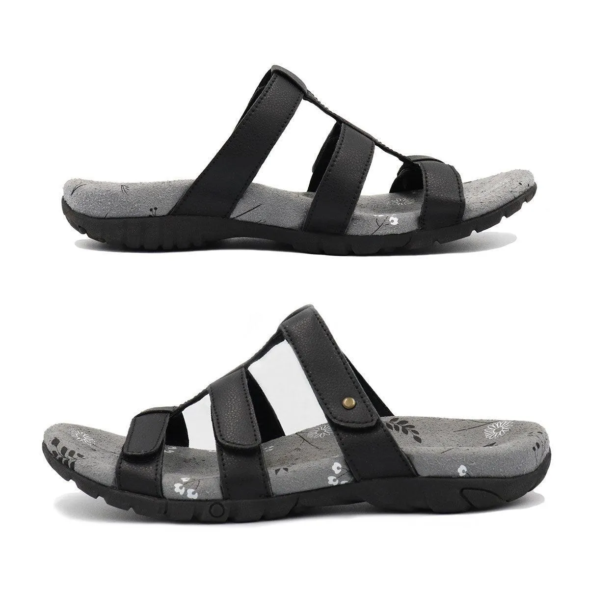 Zullaz Susan Black Orthotic Sandals